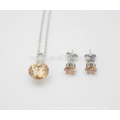 Мода серьги ожерелье женщин CZ Кристалл Камень набор ювелирных изделий